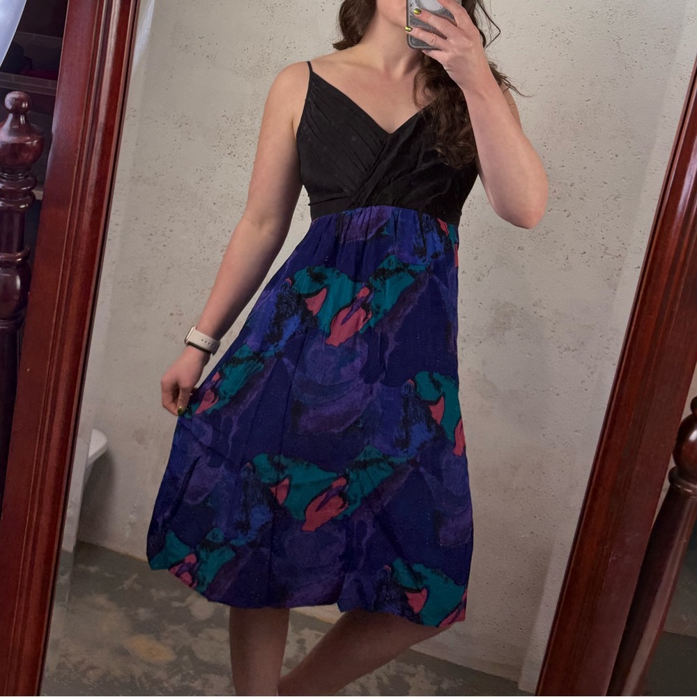 Yumi Kim Black and Blue Dress - Picture 3 of 16